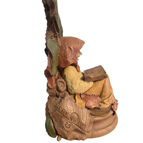Vintage Tom Clark Betty Able Gnome Bookends 6.5" Tall Books Tree Bark Estate - Picture 3 of 10